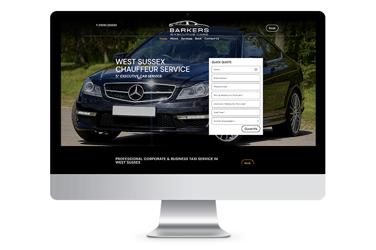 Barkers Executive Cars website