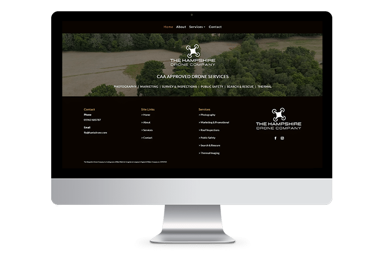 The Hampshire Drone Company website